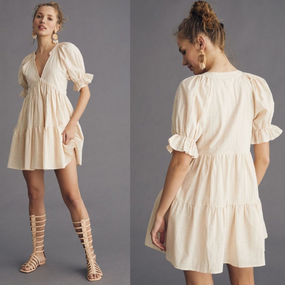 Avantlook Tiered Mini Tunic Dress
